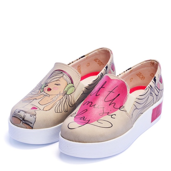 Goby Shoes - Goby ‘Let the Music Play’ Platform Sneaker